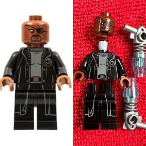 🔥 LEGO Minifigure Nick Fury sh585b Marvel Super Heroes 76153 NEVER ASSEMBLED